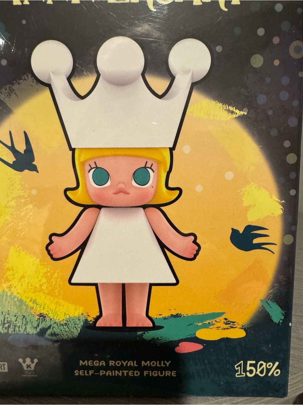 Popmart Molly 20th Anniversary Mega Royal Molly Self-Painted Figure - Picture 5 of 5